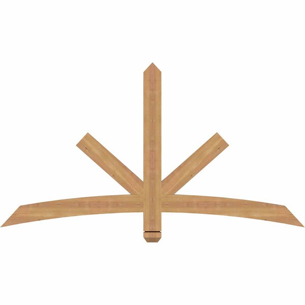 Ekena Millwork Alberta Smooth Timber Gable Bracket, Western Red Cedar, 60"W x 32"H x 1 1/2"D x 3 1/2"F, 13/12 Pitch GBW060X32X0204ALB00SWR - main